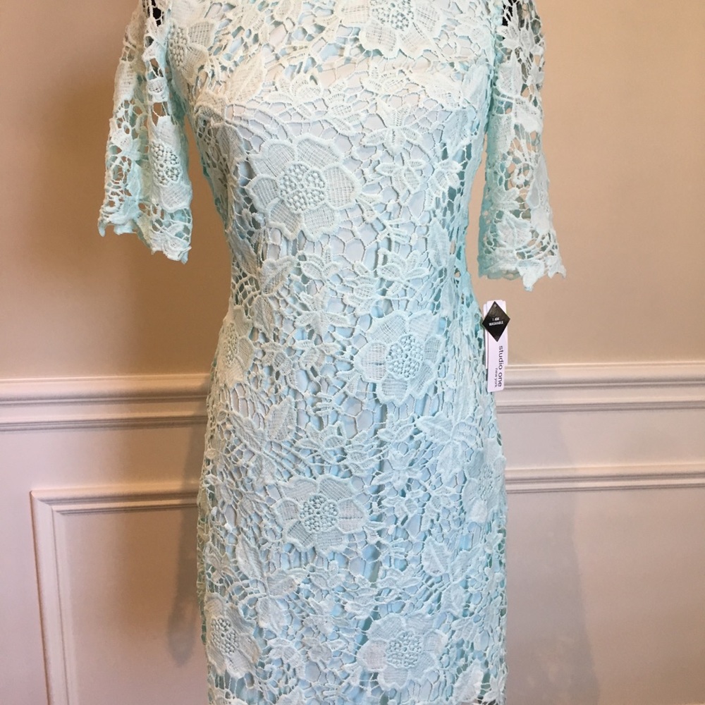 Knee high, Green Summer Dress, Crochet (NW…